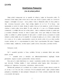 Gianfranco Pasquino - curs de știința politică - Pagina 1