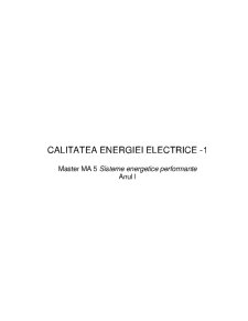 Calitatea Energiei Electrice - Pagina 1