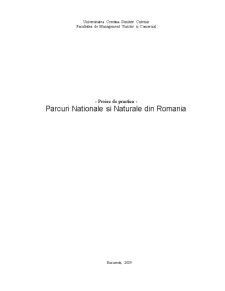 Proiect de practică - parcuri naționale și naturale din România - Pagina 1