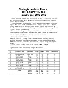 Strategia de Dezvoltare a SC Karpaten SA pentru Anii 2009-2013 - Pagina 2