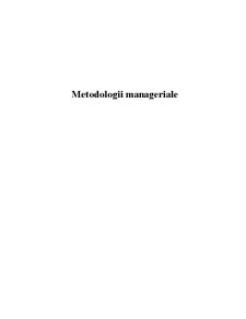Metodologii Manageriale - Pagina 1