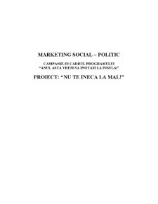 Proiect social politic - Bacău - Pagina 1