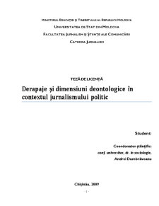Derapaje și Dimensiuni Deontologice în Contextul Jurnalismului Politic - Pagina 1