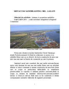 Raport de practică - Metacom Sandblasting SRL Galați - Pagina 1