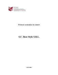 Proiecte economice în comerț - SC Best-Style SRL - Pagina 1