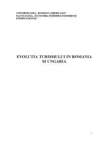 Economia Turismului în România și Ungaria - Pagina 1