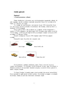 Studiu Aplicativ - Automobile Dacia - Pagina 1