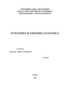 Investițiile și Creșterea Economică - Pagina 2
