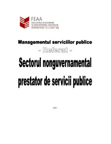 Sectorul Nonguvernamental Prestator de Servicii Publice - Pagina 1