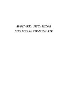 Auditarea situațiilor financiare consolidate - Pagina 1