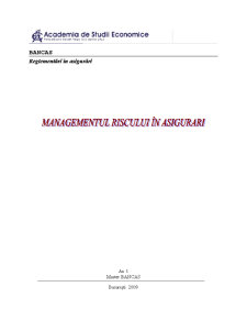 Managementul Riscului în Asigurări - Pagina 1