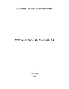 Informatică Managerială - Pagina 1