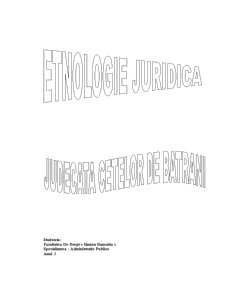Judecata Cetelor de Batrani - Etnologie Juridica - Pagina 1