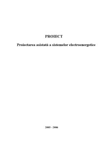 Proiectarea Asistată a Sistemelor Electroenergetice - Pagina 1