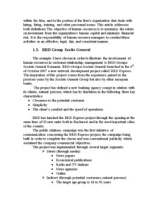 Human Resources Involved în Customer Relatonship Management - BRD Group Societe General - Pagina 4