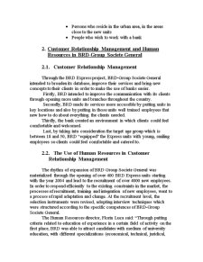 Human Resources Involved în Customer Relatonship Management - BRD Group Societe General - Pagina 5