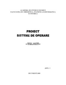 Sisteme de Operare - Telnet - Pagina 1