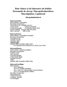 Boli Lisosomale - Pagina 1