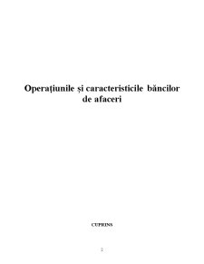 Operațiunile și caracteristicile băncilor de afaceri - Pagina 2