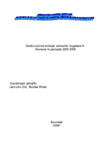Studiul privind Evolutia Veniturilor Bugetare in Perioada 2005-2008 - Pagina 2