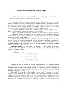 Asimetria Distribuțiilor de Frecvențe - Pagina 1