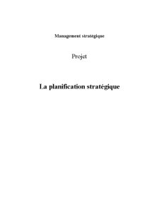 Planification Strategique - Pagina 1