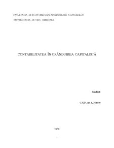 Contabilitatea în Orânduirea Capitalistă - Pagina 1