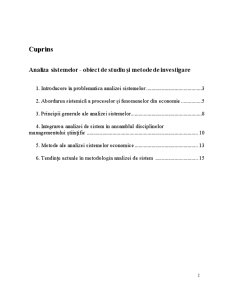 Analiza Sistemelor - Obiect de Studiu și Obiect de Investigare - Pagina 2