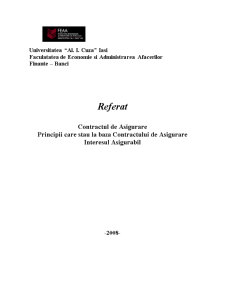 Contractul de Asigurare - Principii - Pagina 1