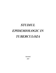 Studiul epidemiologic în tuberculoză - Pagina 1