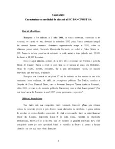 Reflectarea Aspectelor Financiare ale Guvernantei Corporatiste la SC Bancpost SA - Pagina 1