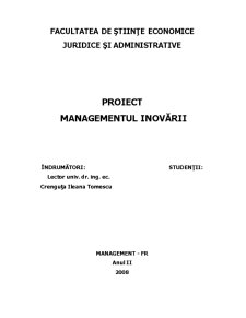 Managementul Inovării - Pagina 1
