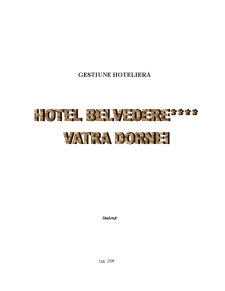 Gestiune hotelieră - Hotel Belvedere Vatra Dornei - Pagina 1
