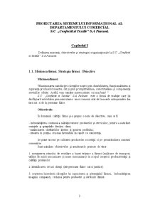 Proiectarea sistemului informațional al departamentului comercial - SC Confecții și Textile SA Pașcani - Pagina 2