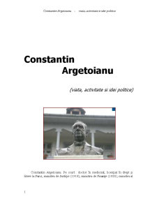 Constantin Argetoianu - Viata, Activitate și Idei Politice - Pagina 1