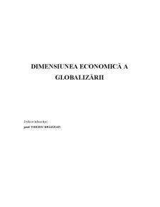 Dimensiunea Economică a Globalizării - Pagina 1