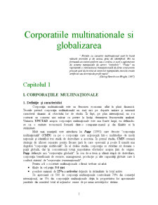 Corporațiile multinaționale și globalizarea - Pagina 1
