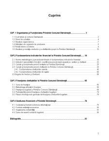 Organizarea și conducerea gestiunii financiare la Primăria Comunei Dârmănești - Pagina 1