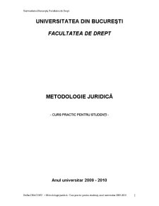 Metodologie Juridică - Pagina 1