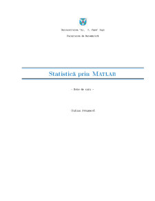 Statistică prin Matlab - Pagina 1