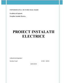 Proiectarea unei Instalatii Electrice la un Atelier Electromecanic - Pagina 1