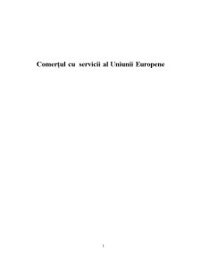 Comerțul cu Servicii al Uniunii Europene - Pagina 1