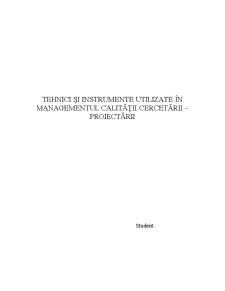 Tehnici și Instrumente Utilizate în Managementul Calității - Pagina 1