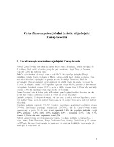 Valorificarea Potențialului Turistic al Județului Caraș-Severin - Pagina 1