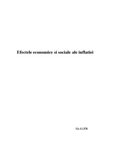 Efectele economice și sociale ale inflației - Pagina 1