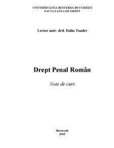 Drept penal român - note de curs - Pagina 1