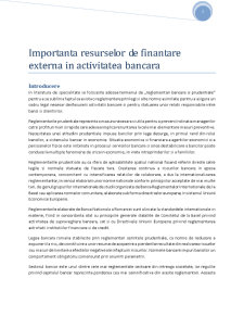 Importanța resurselor de finanțare externă în activitatea bancară - studiu de caz - Raiffeisen Bank România - Pagina 3