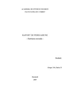 Raport de persuasiune - hărțuirea sexuală - Pagina 1