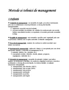 Metode și Tehnici de Management - Pagina 1