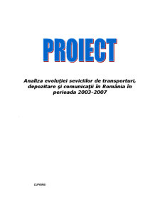 Analiza și previziunea serviciilor de transporturi, depozitare și comunicații - Pagina 1